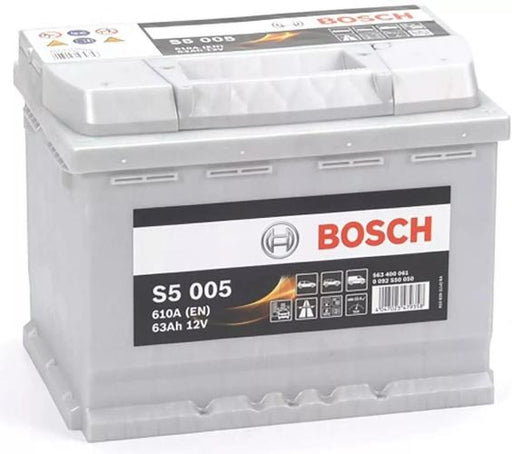 S5 005 Bosch Car Battery 12V 63Ah Type 027 - 563400061, 5 Years Warranty