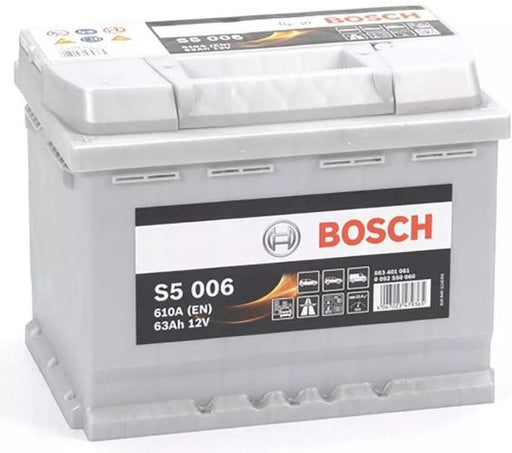 S5 006 Bosch Car Battery 12V 63Ah Type 078 - 563401061, 5 Years Warranty