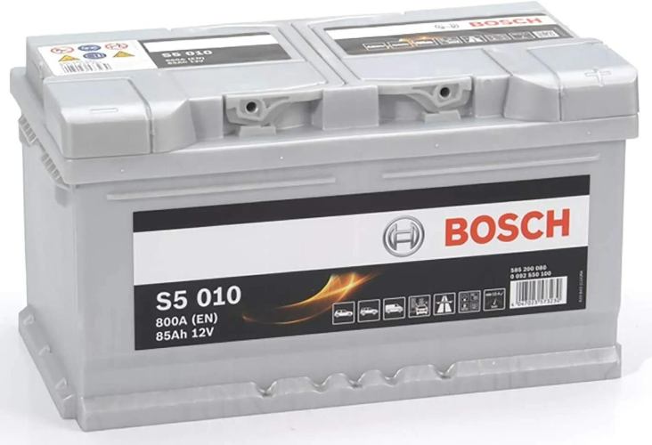 S5 010 Bosch Car Battery 12V 85Ah Type 110 - 585200080, 5 Years Warranty