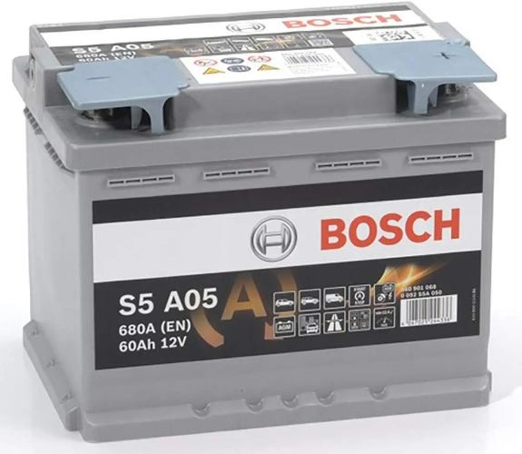 S5 A05 Bosch AGM Car Battery 12V 60Ah Type 027 - 560901068, 3 Years Warranty