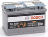 S5 A08 Bosch AGM Car Battery 12V 70Ah Type 096 - 570901076, 3 Years Warranty