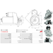Starter Motor Fits Cub Cadet Model Volunteer D 3.0 TDI 4motion