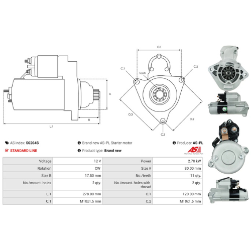 Starter Motor for DELCO, Ref - DRS0485