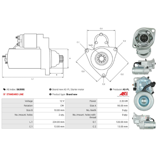 Starter Motor for Ref - 11040289