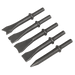 Sealey SA12C Air Hammer Chisel Set 5pc 120mm .401" Shank