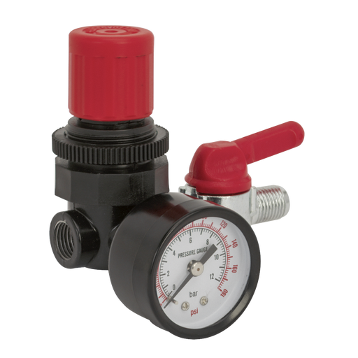 Sealey SA5/RG/14 Air Regulator 1/4"BSP Female - 1/4"BSP Male