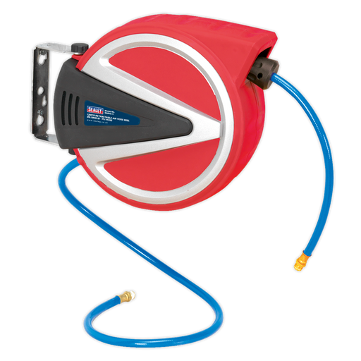 Air Hose Reel PURetractable, 12m, Ø6.5mm ID, SA812, Sealey