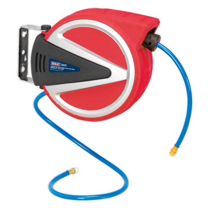 Air Hose Reel Retractable, 15m Ø8mm ID - PU Hose, SA814, Sealey