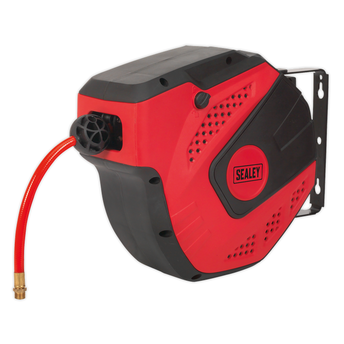 Air Hose Reel PU Auto-Rewind Control, 10m Ø8mm ID, SA821, Sealey