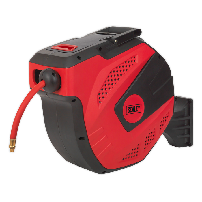 Air Hose Reel Auto-Rewind Control, Rubber Hose, 20m Ø10mm ID, SA823, Sealey