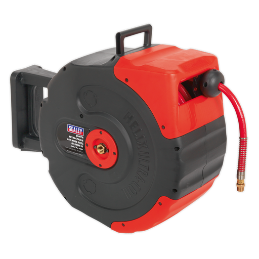 Air Hose Reel, Auto Rewind Control, 20m Ø10mm ID, SA93, Sealey