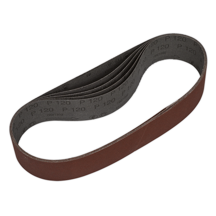 Sealey Sanding Belts,50 x 686mm 120Grit - Pack of 5, SB005