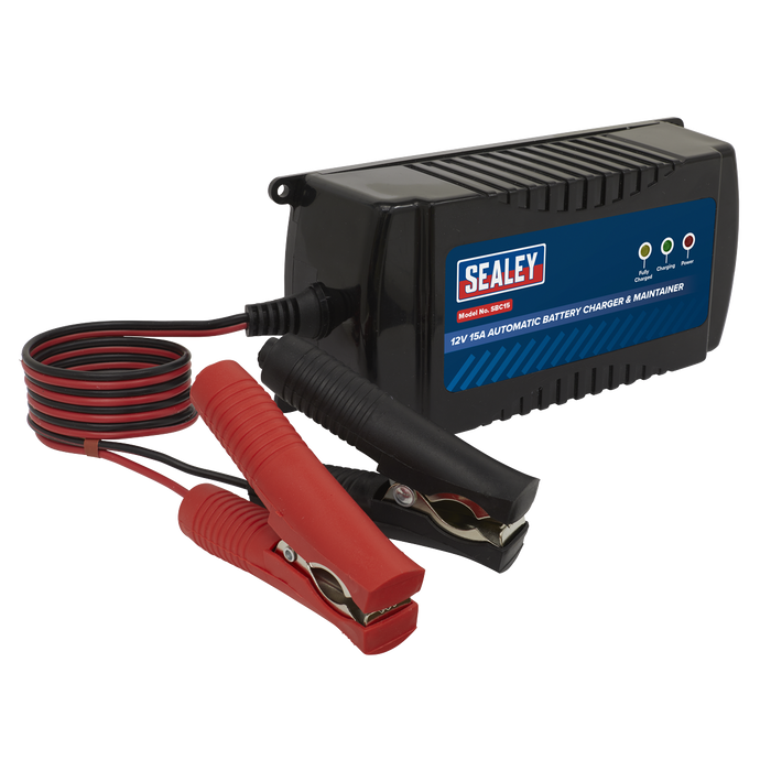 Sealey SBC15 Automatic 12V 15A Battery Charger & Maintainer, Ex-Showroom, Grade B, 6 Months Warranty