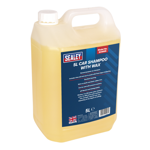 Sealey SCS005 Car Shampoo with Wax 5L