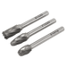 Sealey SDBCK3 Tungsten Carbide Rotary Burr Set 3pc Ripper/Coarse