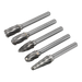 Sealey SDBCK5 Tungsten Carbide Rotary Burr Set 5pc Ripper/Coarse