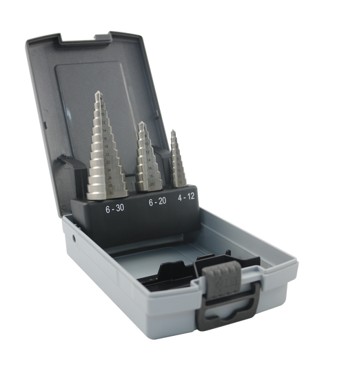 Abracs 3pc Step Drill Set Pack of 1, SDKIT3