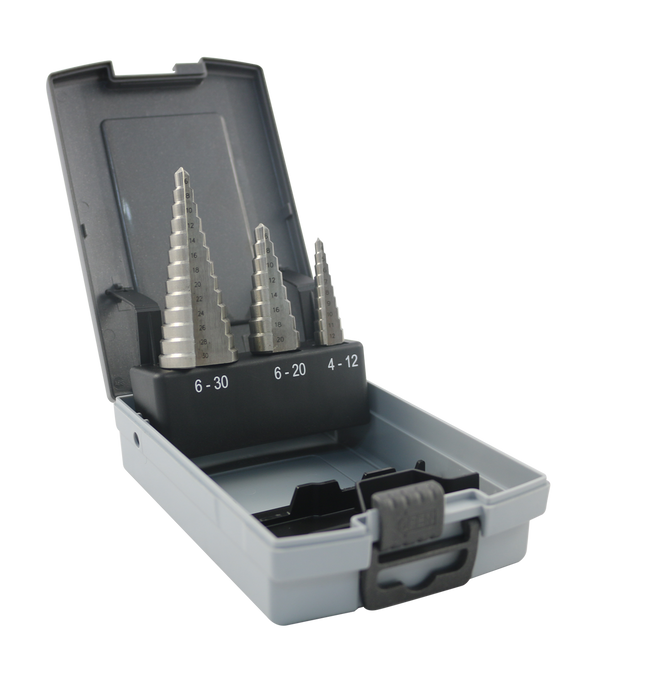 Abracs 3pc Step Drill Set Pack of 1, SDKIT3