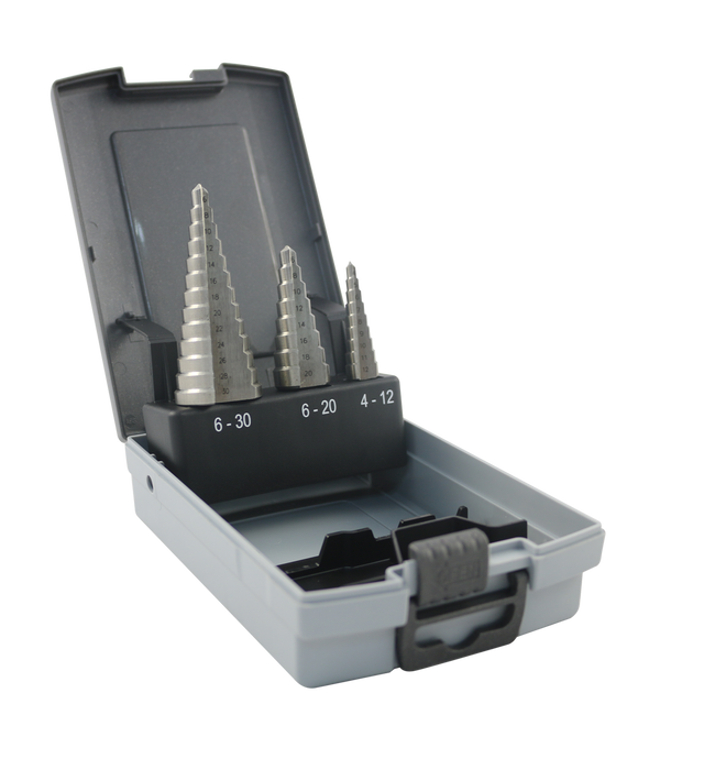 Abracs 3pc Step Drill Set Pack of 1, SDKIT3