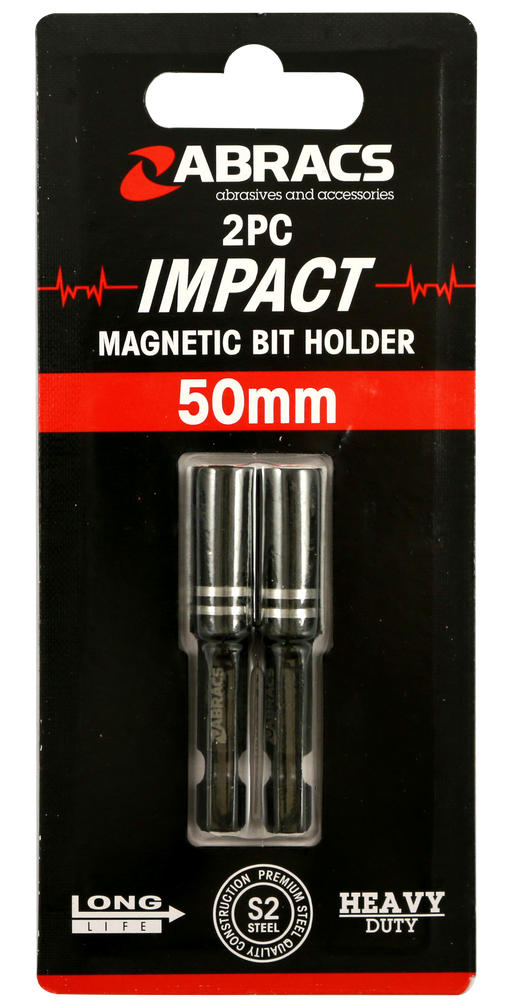 Abracs 50mm Magnetic Bit Holder - 2(Pcs) Pack of 1, SDMBH2