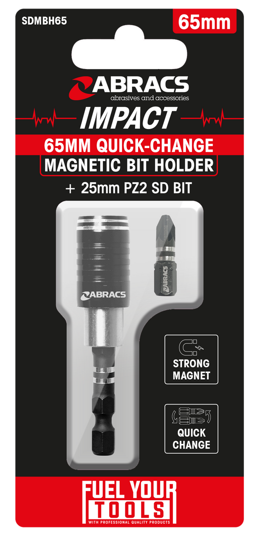 Abracs 65mm Quick-Change Magnetic Bit Holder, SDMBH65