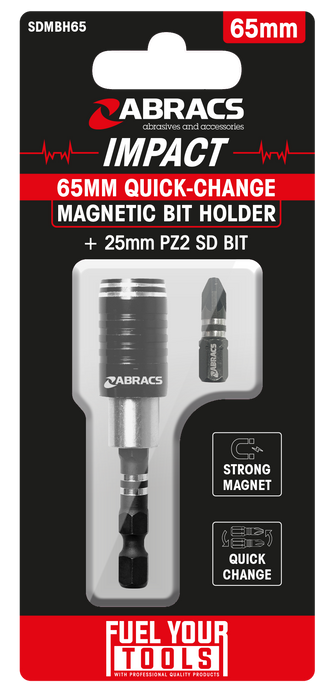 Abracs 65mm Quick-Change Magnetic Bit Holder, SDMBH65