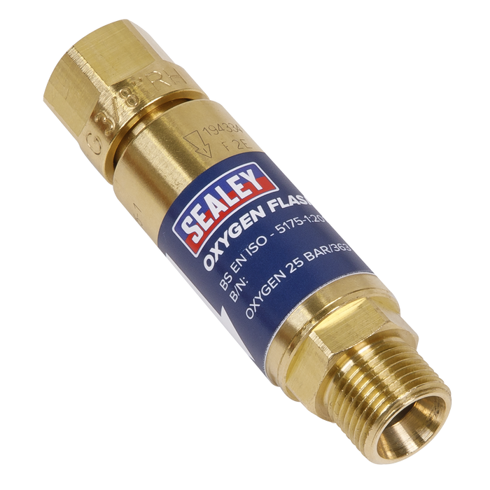 Welding Flash Back Arrestor Oxygen, SGA3/FBA, Sealey