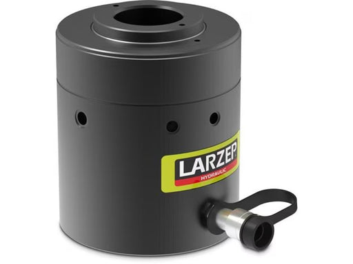 Larzep SH10008, 100 Toone Capacity, 80 mm Stroke, Single-Acting, Hollow Plunger Hydraulic Cylinder