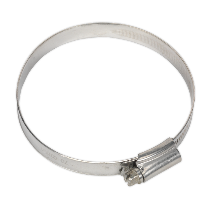 Sealey SHCSS3X Hose Clip Stainless Steel Ø70-89mm Pack of 5