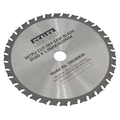Sealey SM180B36 Cut-Off Saw Blade Ø180 x 1.9mm/Ø20mm 36tpu