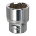 Sealey SP1224 WallDrive® Socket 24mm 1/2"Sq Drive Fully Polished