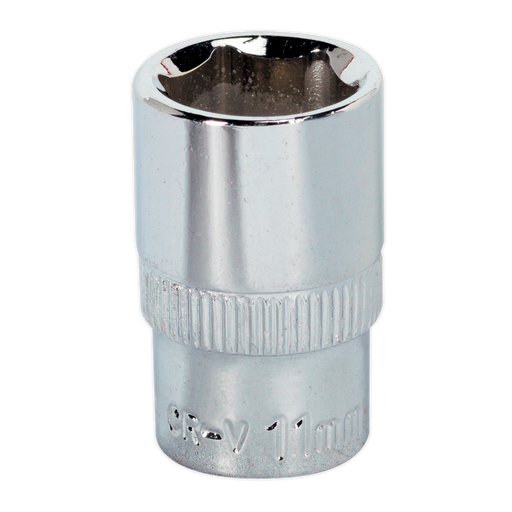 Sealey SP1411 WallDrive® Socket 11mm 1/4"Sq Drive Fully Polished