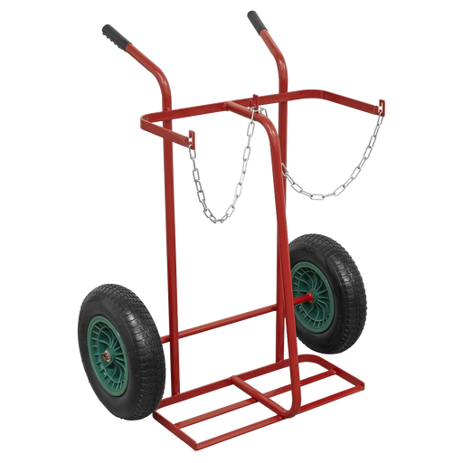 Sealey ST28P Welding Bottle Trolley with Pneumatic Tyres - 2 Bottle, Ex-Showroom, Grade B, 6 Months Warranty