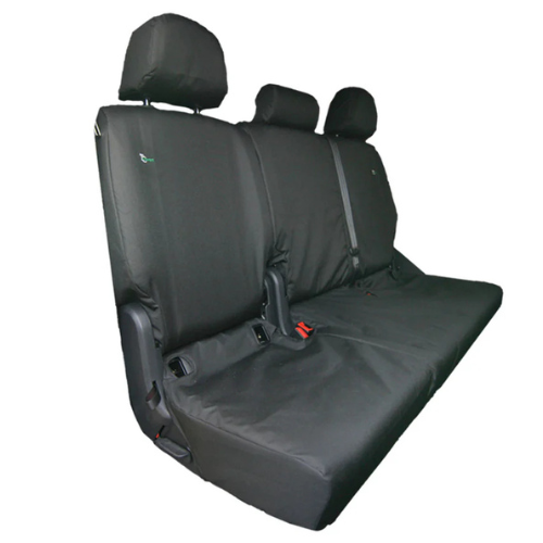 Seat Cover For Volkswagen Caddy 2010 - 2021, Rear Single & Double Passenger Set - Black, Town & Country - TA4652