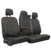 Seat Cover For Vauxhall Movano 2010 - 2021 Folding Double Passenger One Piece Base - Black, Town & Country - TA7165