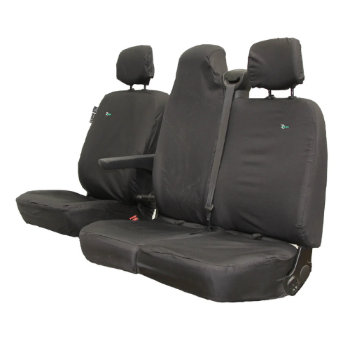 Vauxhall Movano 2010-2021 Fixed Double Passenger Seat Cover, Black - TA7196_A3 - Town & Country