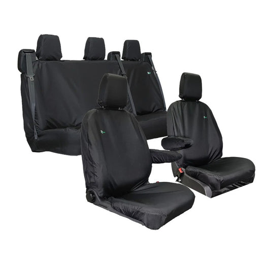 Seat Cover For Van, Ford Transit 2014 Onwards, Front & Rear Set, Town & Country - TCSBLK+TA5055+TCCBLK