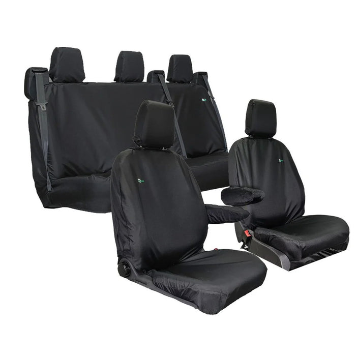 Seat Cover For Van, Ford Transit 2014 Onwards, Front & Rear Set, Town & Country - TCSBLK+TA5055+TCCBLK