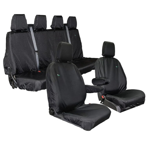 Seat Cover For Van, Ford Transit 2014 Onwards, Front & Rear Set, Town & Country - TCSBLK+TA5055+TTC14BLK