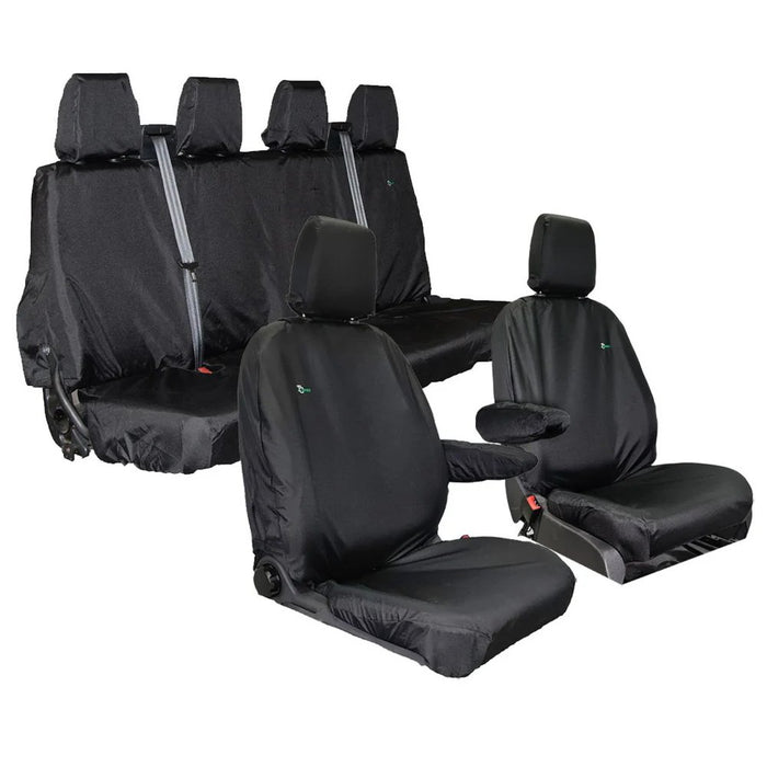 Seat Cover For Van, Ford Transit 2014 Onwards, Front & Rear Set, Town & Country - TCSBLK+TA5055+TTC14BLK