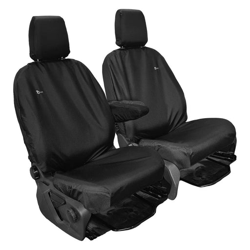 Seat Cover For Van, Ford Transit 2014 Onwards, Front Set Driver & Single Passenger Seat, Town & Country - TCSBLK+TA5055