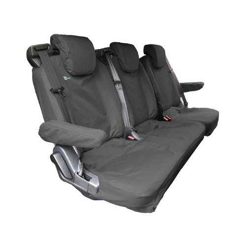 Seat Cover For Ford Tourneo Custom & Custom Kombi, Year 2013 - 2023, Double & Single Rear Seat, Black, Town & Country - TCTKBLK