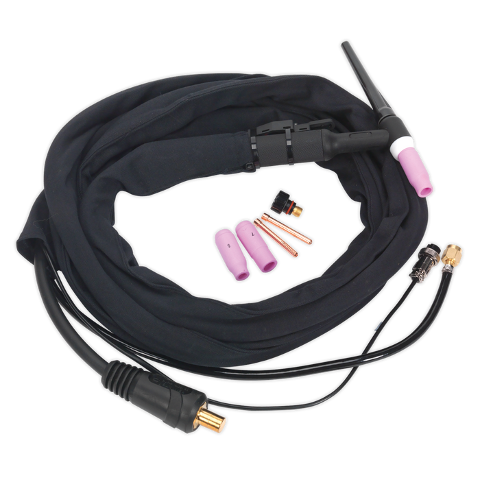 Welding Torch Inverter TIG 25mm² with Push-Button, TIG12S, Sealey