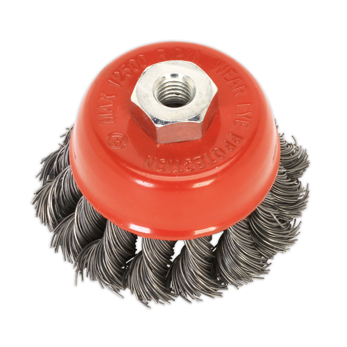 Sealey Twist Knot Wire Cup Brush, Ø65mm M14 x 2mm, TKCB651