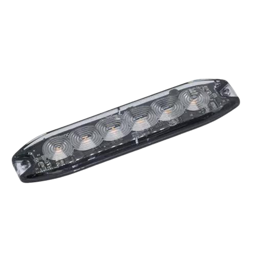 Strobe - Slimline 6 Amber Colour LEDs, R65 Rated, 10-30V, LAP Electrical - TLED6A