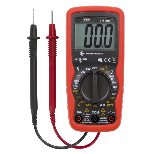 Sealey TM100 Professional Digital Multimeter - 6-Function