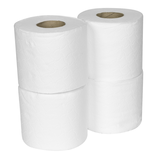Sealey TOL40 Plain White Toilet Roll - Pack of 4 x 10 (40 Rolls)