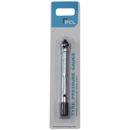 PCL TPG1H07 Tyre Pressure Gauge Angled Head 6-50 psi & 0.5-3.4 bar (Blister Packed)