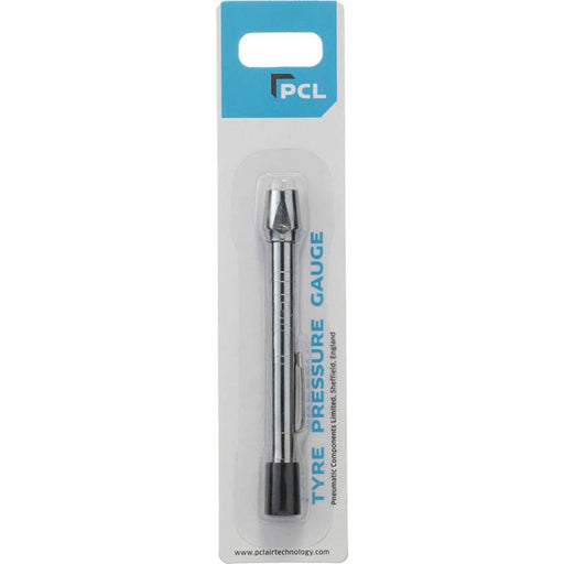 PCL TPG20H07 Tyre Pressure Gauge Straight Head 6-50 psi & 0.5-3.4 bar (Blister Packed)
