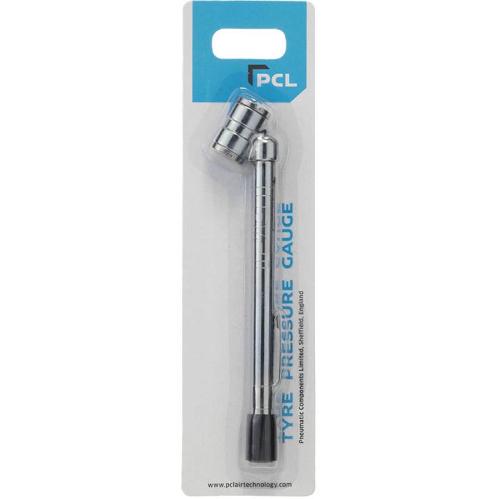 PCL TPG4H07 Pocket Service Gauge, Twin Hold-On Head, 10-120 psi & 0.8-8.2 bar (Blister Packed)